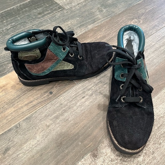 Weather Spirits Suede Leather Lagenlook Cottagecore Faux Fur Lined 8.5 Boot - Picture 2 of 8